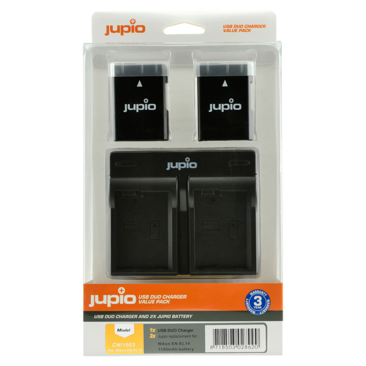 Dual charger set for Nikon En-EL14a + ..